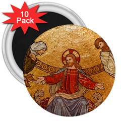 gold jesus 3  Button Magnet (10 pack)