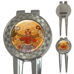 gold jesus Golf Pitchfork & Ball Marker