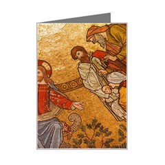 gold jesus Mini Greeting Card