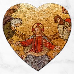 gold jesus Jigsaw Puzzle (Heart)