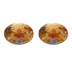 gold jesus Cufflinks (Oval)