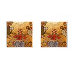 gold jesus Cufflinks (Square)