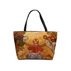 gold jesus Large Shoulder Bag