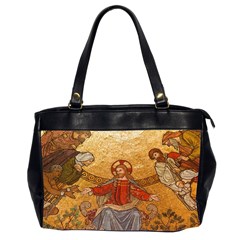 gold jesus Oversize Office Handbag (Two Sides)