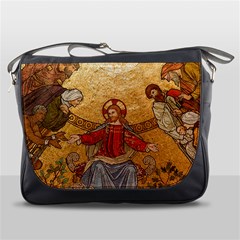 gold jesus Messenger Bag