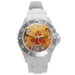 gold jesus Plastic Sport Watch (Large)