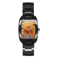 gold jesus Stainless Steel Barrel Watch