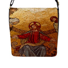 gold jesus Flap Closure Messenger Bag (Large)