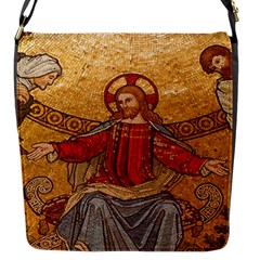 gold jesus Flap Closure Messenger Bag (Small)