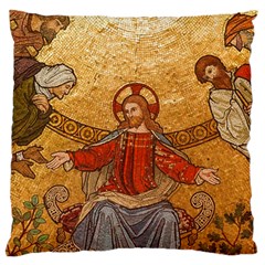 gold jesus Standard Flano Cushion Case (One Side)