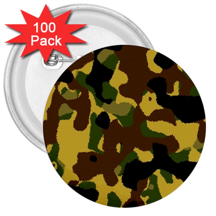 Camo Pattern  3  Button (100 pack)