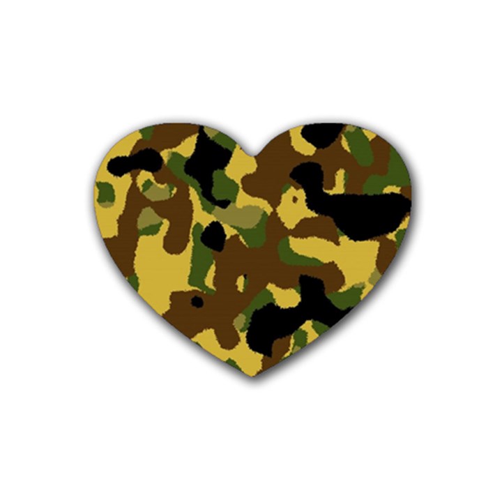 Camo Pattern  Drink Coasters (Heart)