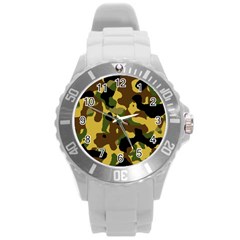 Camo Pattern  Plastic Sport Watch (large) by Colorfulart23