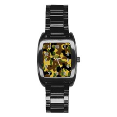 Camo Pattern  Stainless Steel Barrel Watch