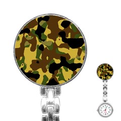 Camo Pattern  Stainless Steel Nurses Watch