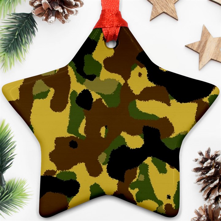 Camo Pattern  Star Ornament