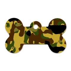 Camo Pattern  Dog Tag Bone (one Sided)