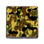 Camo Pattern  Memory Card Reader with Storage (Square) Front