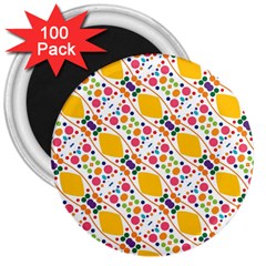 Dots And Rhombus 3  Magnet (100 Pack)