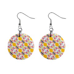 Dots And Rhombus 1  Button Earrings