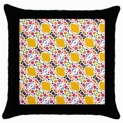 Dots And Rhombus Throw Pillow Case (black)