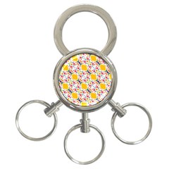 Dots And Rhombus 3-ring Key Chain