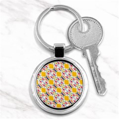 Dots And Rhombus Key Chain (round)