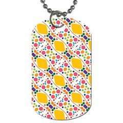 Dots And Rhombus Dog Tag (two Sides)