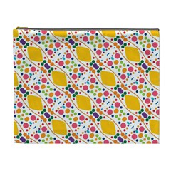 Dots And Rhombus Cosmetic Bag (xl) by LalyLauraFLM