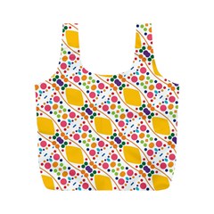 Dots And Rhombus Full Print Recycle Bag (m) by LalyLauraFLM