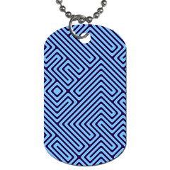 Blue Maze Dog Tag (one Side)