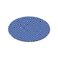 Blue Maze Sticker Oval (100 Pack)