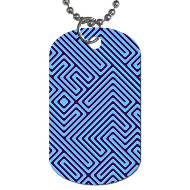 Blue maze Dog Tag (Two Sides)