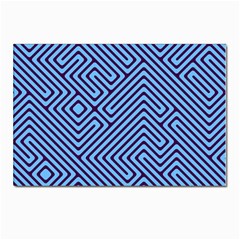 Blue Maze Postcard 4 x 6  (pkg Of 10)