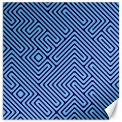 Blue Maze Canvas 16  X 16 