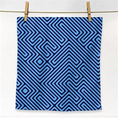 Blue Maze Face Towel