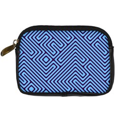 Blue Maze Digital Camera Leather Case by LalyLauraFLM