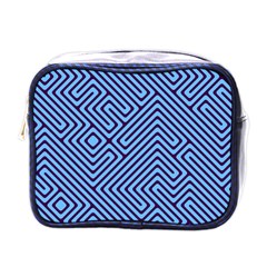 Blue Maze Mini Toiletries Bag (one Side)