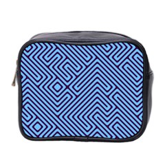 Blue Maze Mini Toiletries Bag (two Sides)