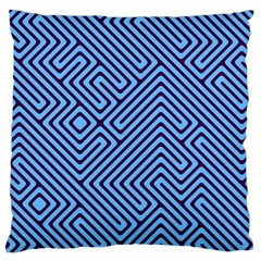 Blue Maze Large Cushion Case (two Sides)