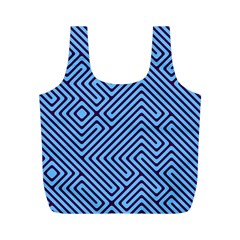 Blue Maze Full Print Recycle Bag (m)