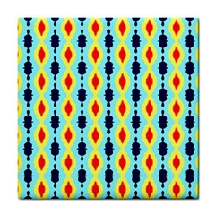 Yellow Chains Pattern Tile Coaster