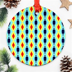 Yellow Chains Pattern Ornament (round)