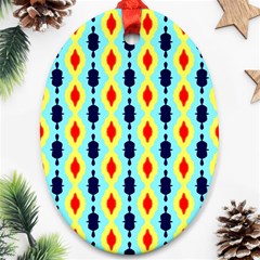 Yellow Chains Pattern Ornament (oval)