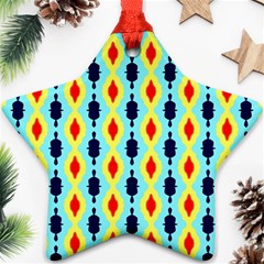 Yellow Chains Pattern Ornament (star)