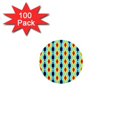 Yellow Chains Pattern 1  Mini Button (100 Pack)  by LalyLauraFLM