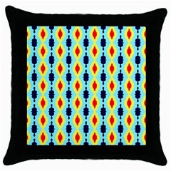 Yellow chains pattern Throw Pillow Case (Black)