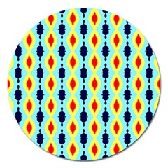 Yellow chains pattern Magnet 5  (Round)