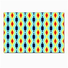 Yellow Chains Pattern Postcards 5  X 7  (pkg Of 10)