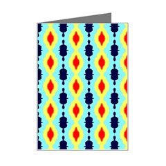 Yellow chains pattern Mini Greeting Card